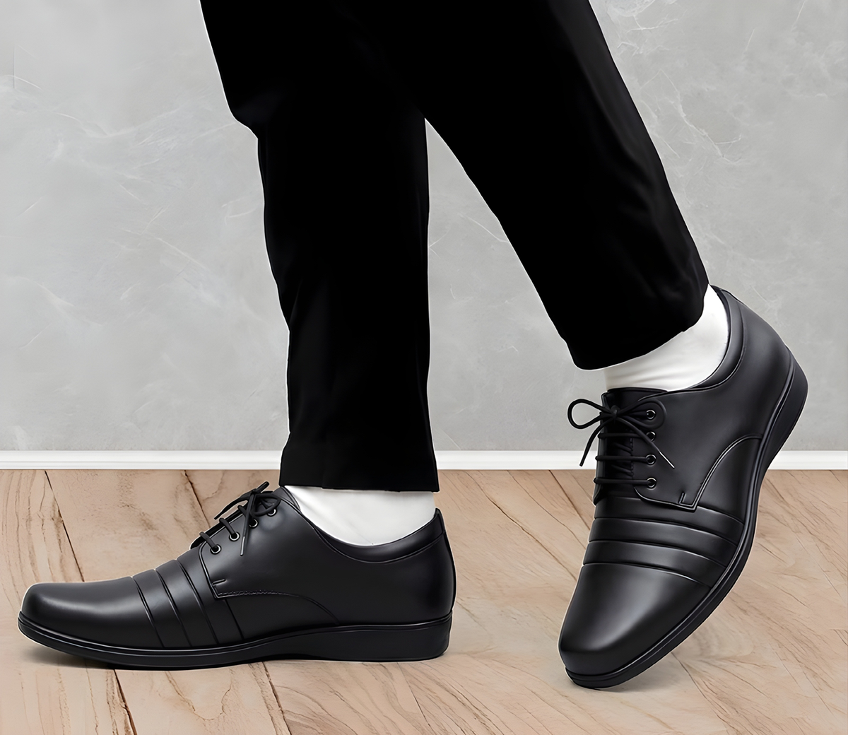 WUGO - Latest Trendy Men Formal Shoes | Black Derby Shoes | Office Shoes For Men's & Boys - Black - UK 10