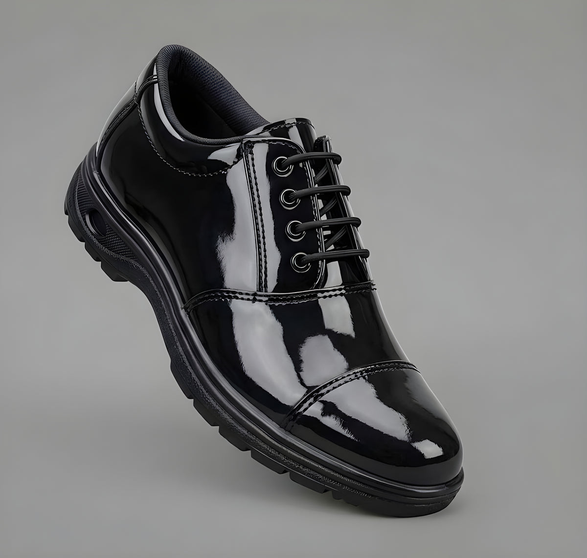 Latest Graceful Genuine Mild Leather Police Safety Shoes for Men | Steel Toe Heavy Duty Tactical Work Shoes | Anti-Slip Industrial Security Footwear For Men