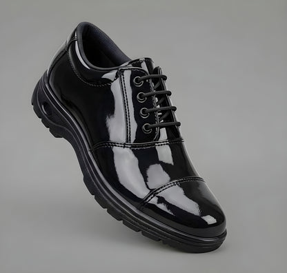 Latest Graceful Genuine Mild Leather Police Safety Shoes for Men | Steel Toe Heavy Duty Tactical Work Shoes | Anti-Slip Industrial Security Footwear For Men