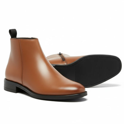 WUGO - Chain Boot Latest Trendy Men’s Tan Chelsea Boots | Premium Faux Leather Ankle Boots | Comfortable Slip-On Footwear for Men's & Boys product image