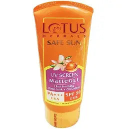 LOTUS HERBALS SAFE SUN SPF 50 UV Screen Matte GEL 50 g
