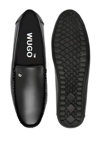 Latest Stylish Loafers for Men & Boys | Casual Slip-On Daily Wear Shoes | Comfortable Lightweight Driving Shoes for Office & Regular Use - LOAFER101-BLK