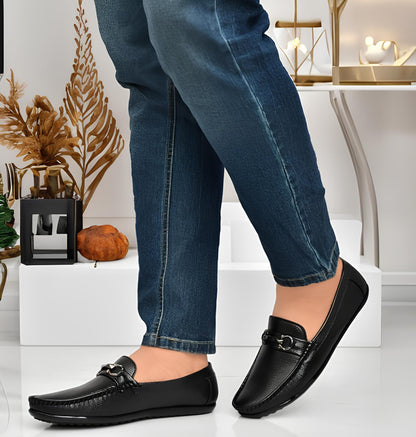 Latest Fashionable Loafers for Men & Boys | Casual Slip-On Shoes for Daily Wear | Soft Sole Comfortable Driving Shoes for All Day Comfort - LOAFER102-BLK