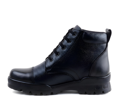 Latest Stylish Genuine Mild Leather Police Boots for Men | Heavy Duty Tactical Work Boots | Anti-Slip Durable Security & Industrial Safety Shoes For Men