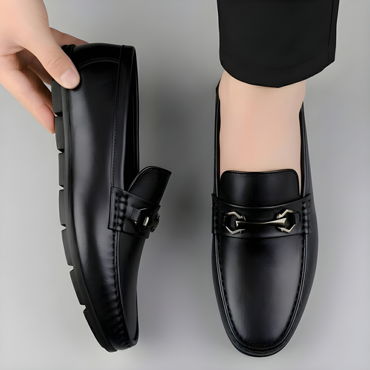 Latest Modern Design Casual Loafers for Men & Boys | Slip-On Daily Wear Shoes | Flexible & Comfortable Driving Shoes for Everyday Use - Black - UK 10