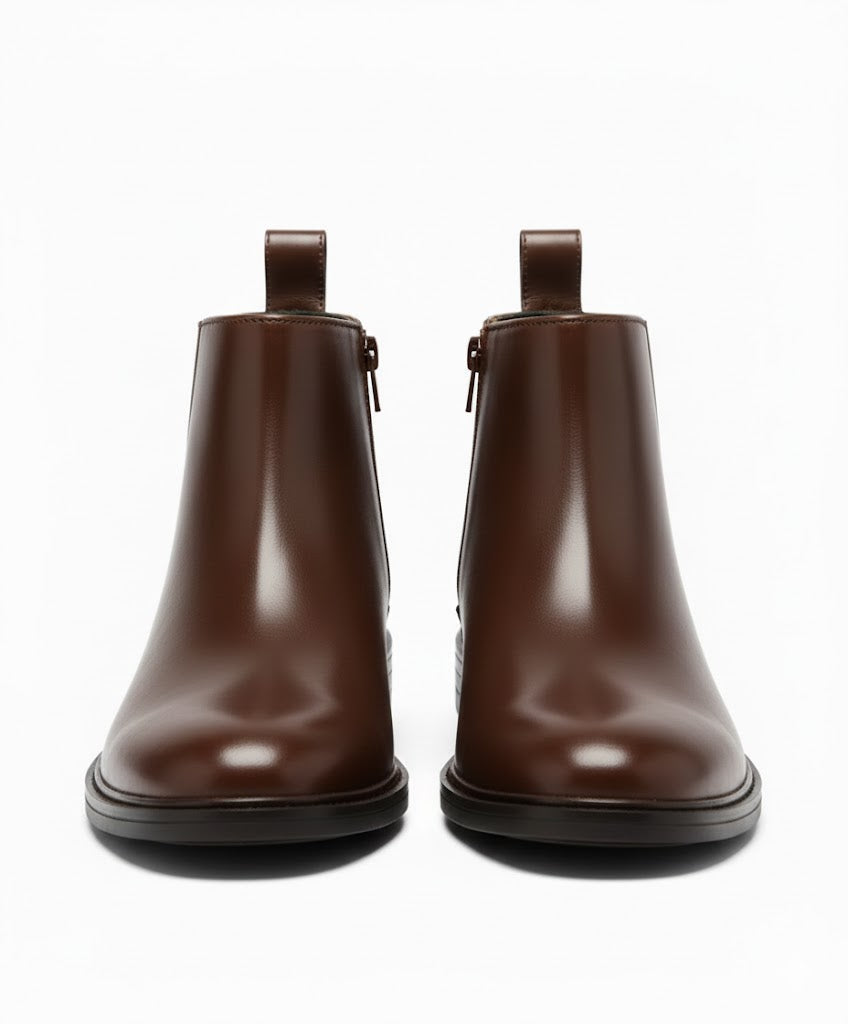 WUGO - Chain Boot Latest Trendy Men’s Brown Chelsea Boots | Premium Faux Leather Ankle Boots | Comfortable Slip-On Footwear for Men's & Boys product image
