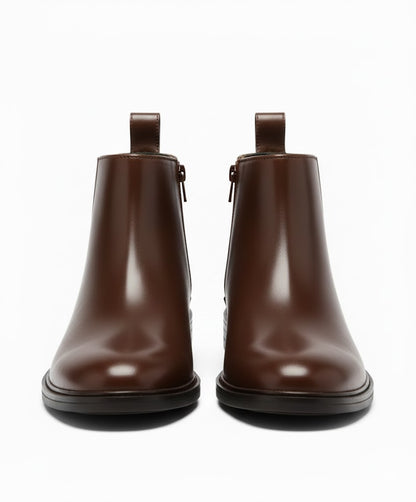 WUGO - Chain Boot Latest Trendy Men’s Brown Chelsea Boots | Premium Faux Leather Ankle Boots | Comfortable Slip-On Footwear for Men's & Boys product image