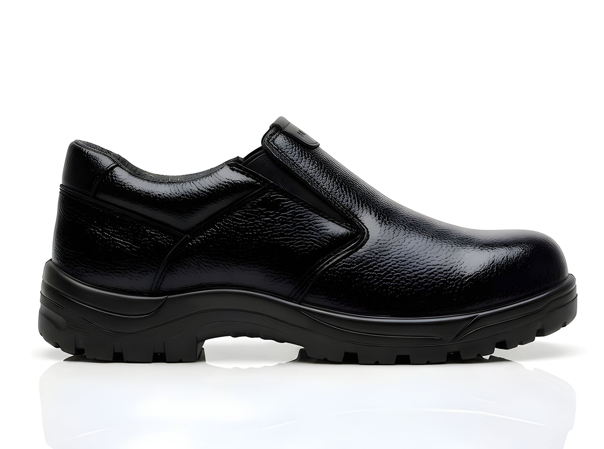 Latest Stylish Genuine Mild Leather Police Safety Shoes for Men | Heavy Duty Steel Toe Tactical Boots | Anti-Slip Industrial Work Footwear For Men