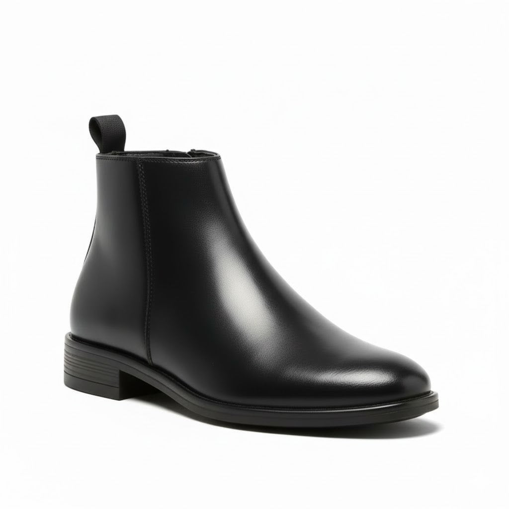 WUGO - Chain Boot Latest Stylish Men's Black Chelsea Boots | Faux Leather Slip-On Ankle Boots | Comfortable Casual & Formal Footwear for Men & Boys - Black - Size 10
