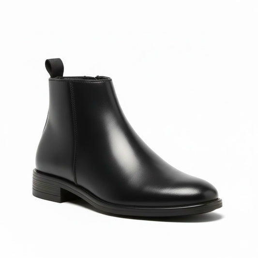 WUGO - Chain Boot Latest Stylish Men's Black Chelsea Boots | Faux Leather Slip-On Ankle Boots | Comfortable Casual & Formal Footwear for Men & Boys - Black - Size 10