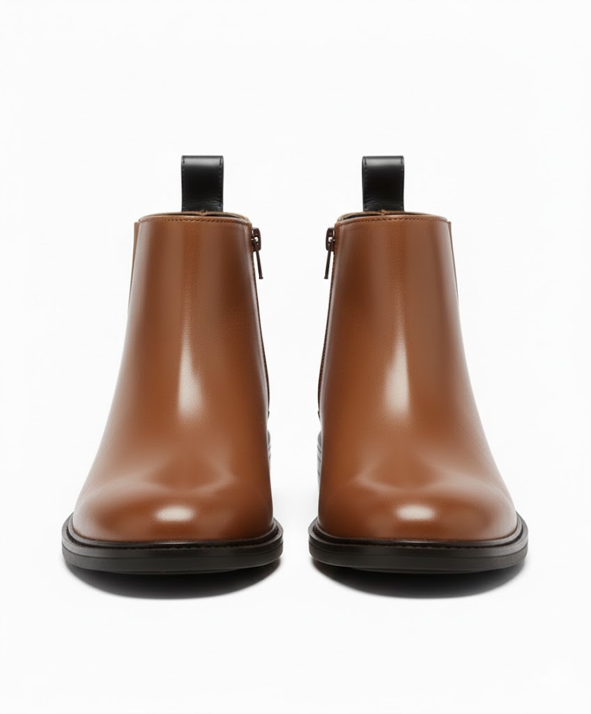 WUGO - Chain Boot Latest Trendy Men’s Tan Chelsea Boots | Premium Faux Leather Ankle Boots | Comfortable Slip-On Footwear for Men's & Boys product image