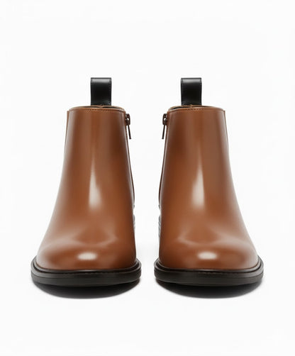 WUGO - Chain Boot Latest Trendy Men’s Tan Chelsea Boots | Premium Faux Leather Ankle Boots | Comfortable Slip-On Footwear for Men's & Boys product image