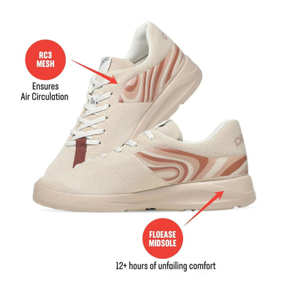 Women Beige Coast Trainer Shoes Plaeto
