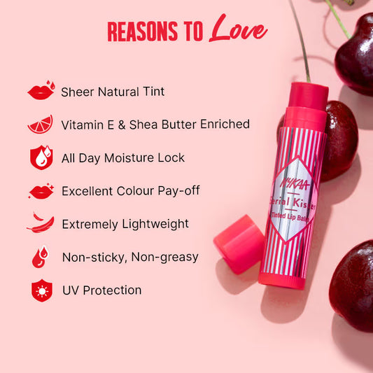 NYKAA Serial Kisser Tinted Lip Balm - Cherry Red 4.8 GRAM
