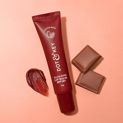 Dot & Key Cocoa Mint Gloss Boss Vitamin C + E Spf 50 Lip Balm 12 GRAM