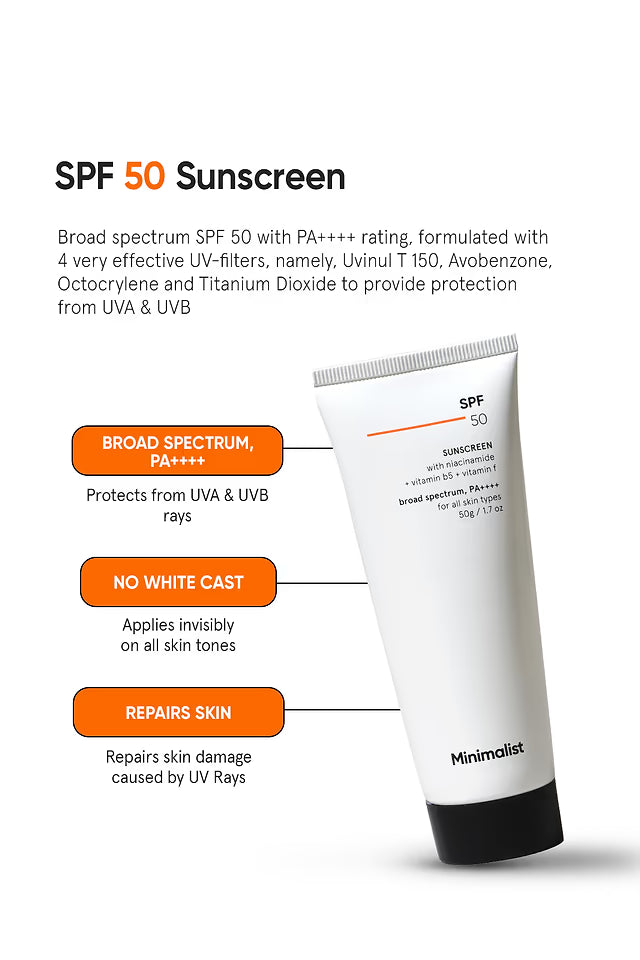 Minimalist SPF 50 PA++++ Sunscreen 50 GRAM