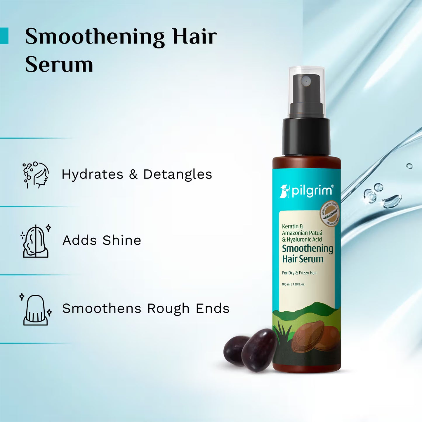 Pilgrim Patua & Hyaluronic Acid Smoothening Hair Serum 100 MILLI_LITRE