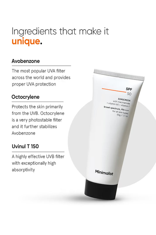 Minimalist SPF 50 PA++++ Sunscreen 50 GRAM