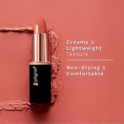 Pilgrim Matte Bullet Lipstick Intense Colour Transferproof & Smudgeproof Coral Untamed Red-22 4.2 GRAM