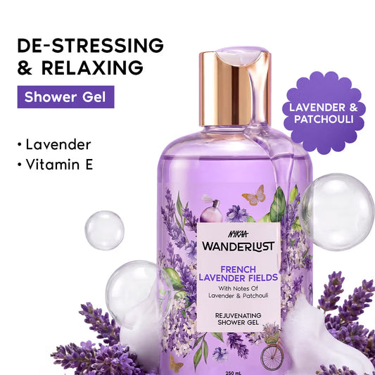 Nykaa Wanderlust French Lavender Fields shower gel
