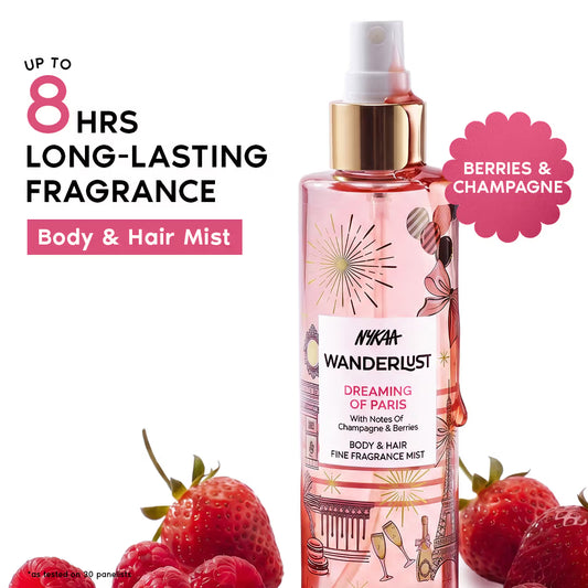 NYKAA WANDERLUST DREAMING OF PARIS BODY & HAIR FINE FRAGRANCE MIST 200 MILLI_LITRE