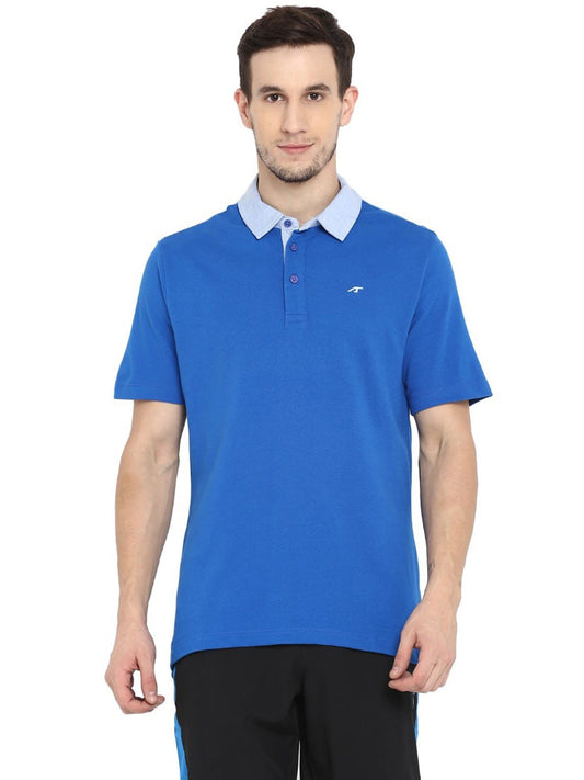 Alcis Men Solid Blue Polo ECMPO02014 ECMPO02014-S
