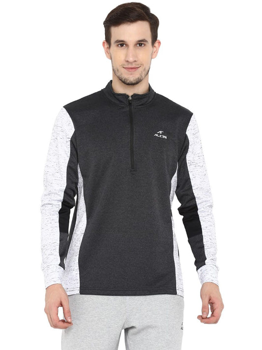 Alcis Men Solid Black Sweatshirt