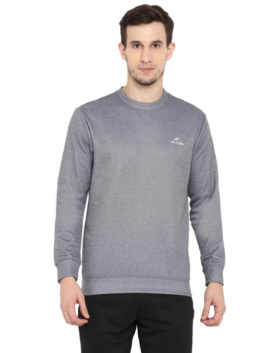 Alcis Men Solid Grey Sweatshirts
