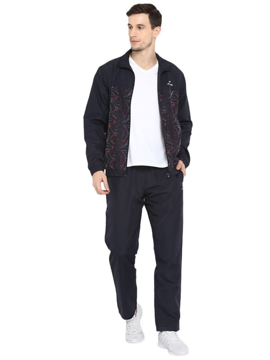 Alcis Men Navy Blue Printed Tracksuit