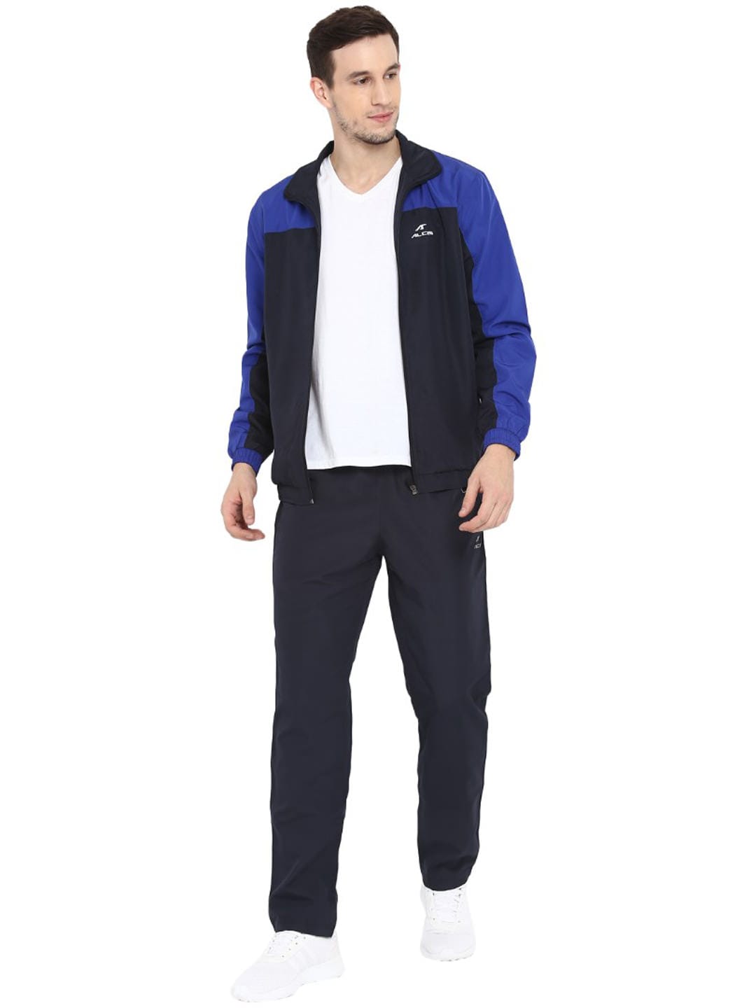 Alcis Men Colourblocked Black Tracksuits