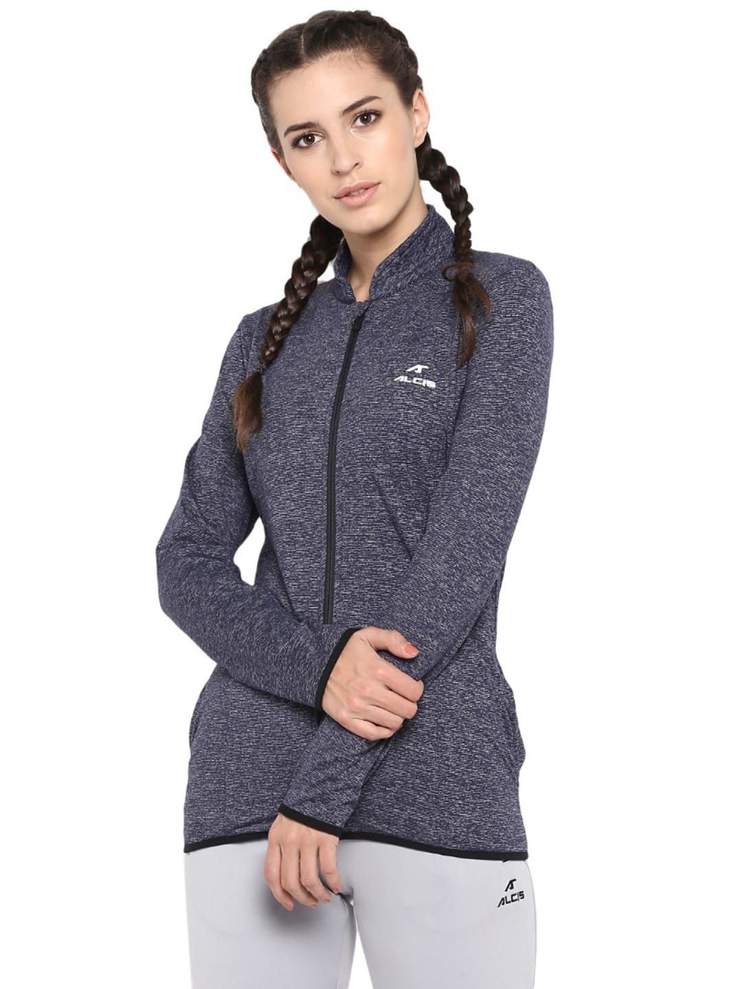 Alcis Women Blue Solid Jackets