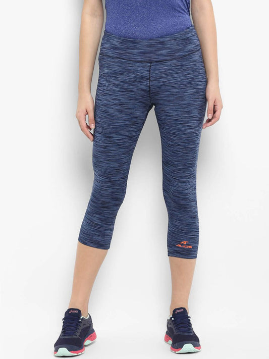 Alcis Women Solid Navy Blue Tights