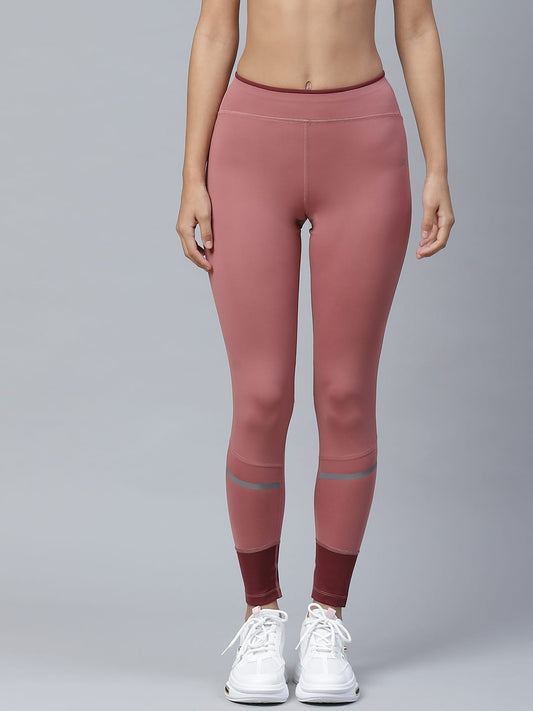 Alcis Women Mauve Solid Knitted Tights