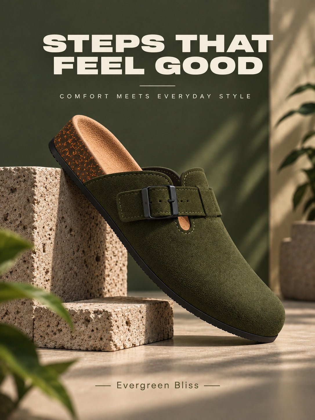 EVERGREEN BLISS - Daily Aesthetic Suede Clogs - Volton - 
