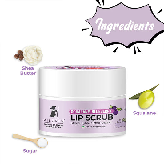 Pilgrim Squalane Blueberry Lip Scrub 8 GRAM