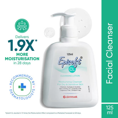 Episoft Cleansing Lotion For Sensitive & Dry Skin I Cleanser Face 250 MILLI_LITRE
