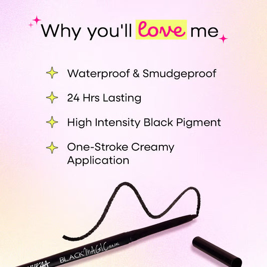 NYKAA mAGIC 24 LONG STAY KAJAL - Black 0.3 GRAM