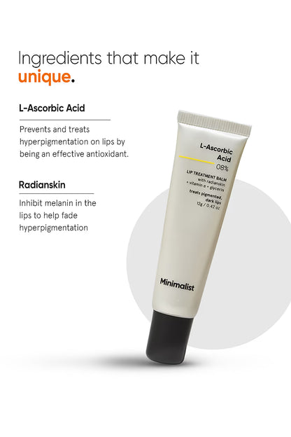 Minimalist 8% Lascorbic Acid Treatment Lip Balm 12 GRAM