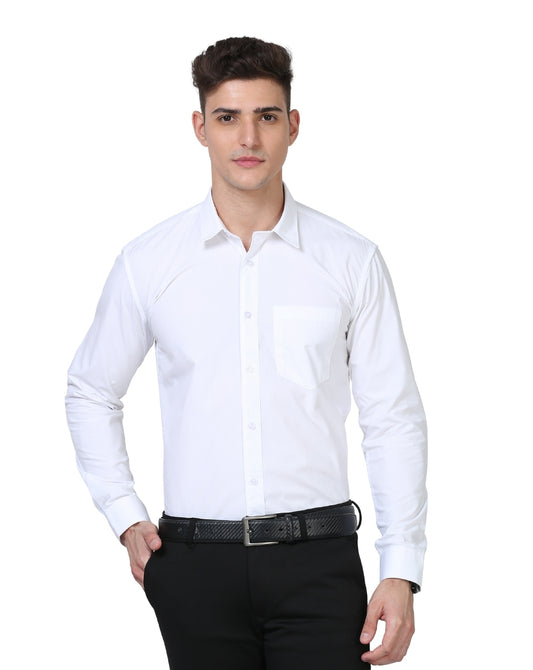 Solid Full Sleeves Wrinkle Free Mens Shirts
