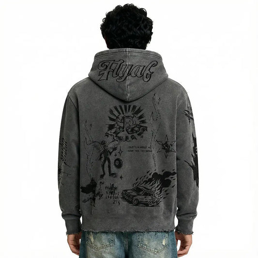 Ashes Anthem Regular Fit Grey Hoodie FLYAF