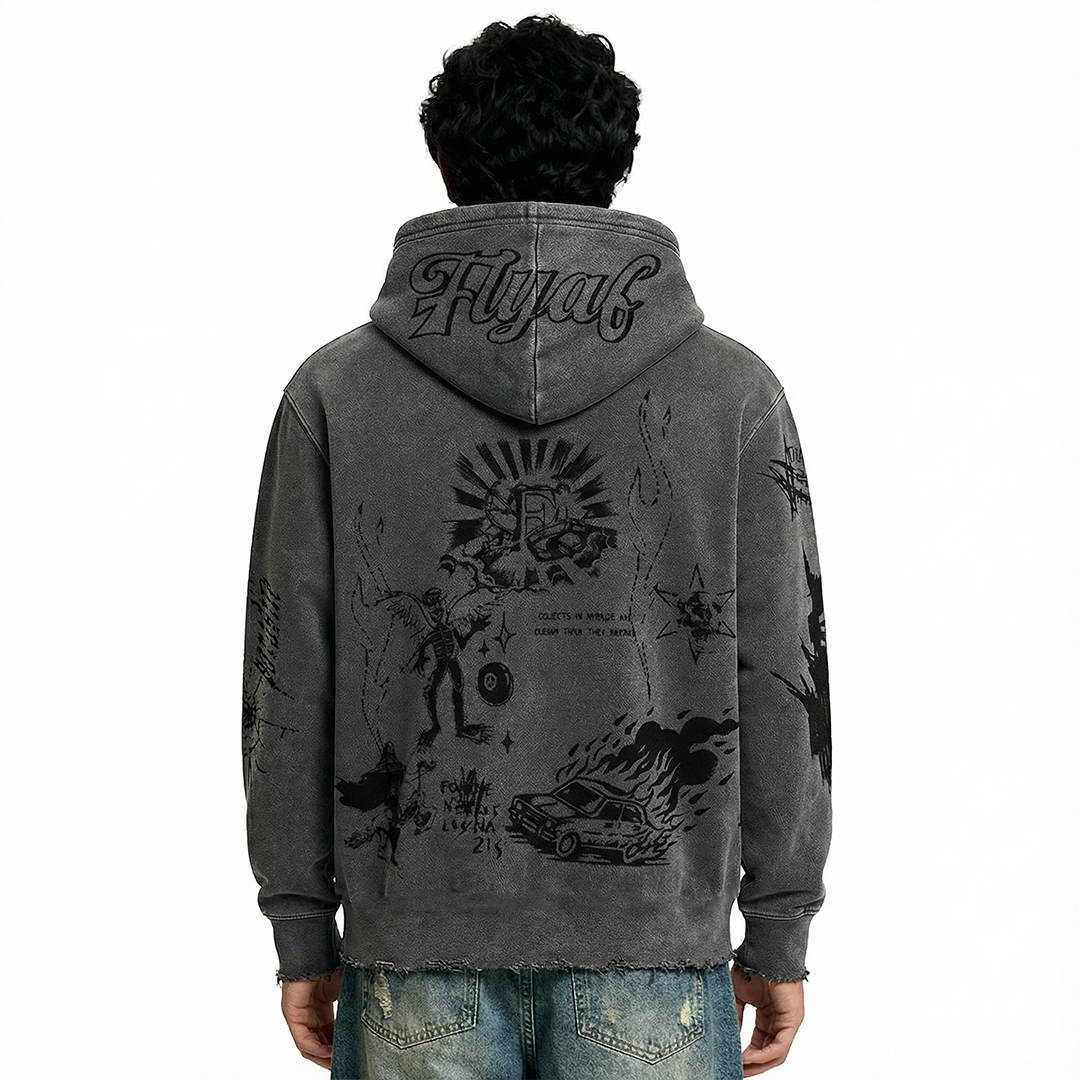 Ashes Anthem Regular Fit Grey Hoodie