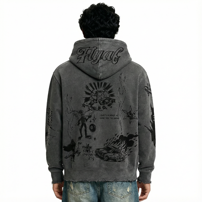 Ashes Anthem Regular Fit Grey Hoodie