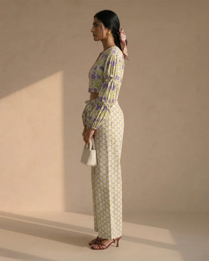 Yellow Floral Cotton Co-ord