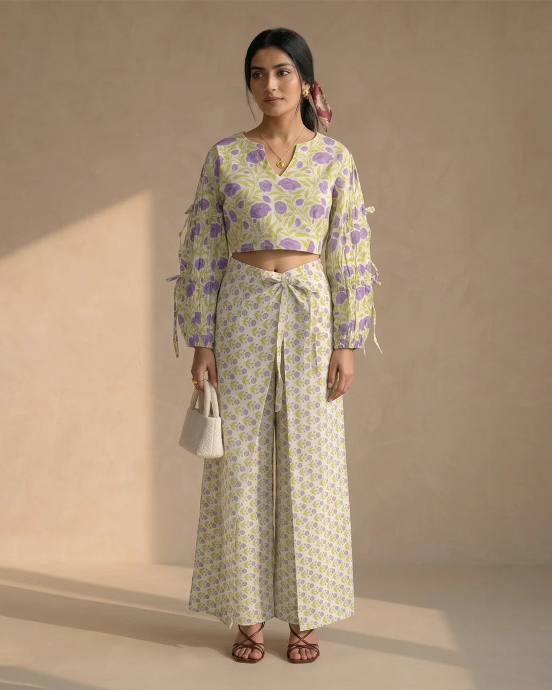 Yellow Floral Cotton Co-ord