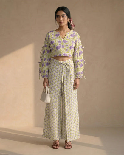 Yellow Floral Cotton Co-ord