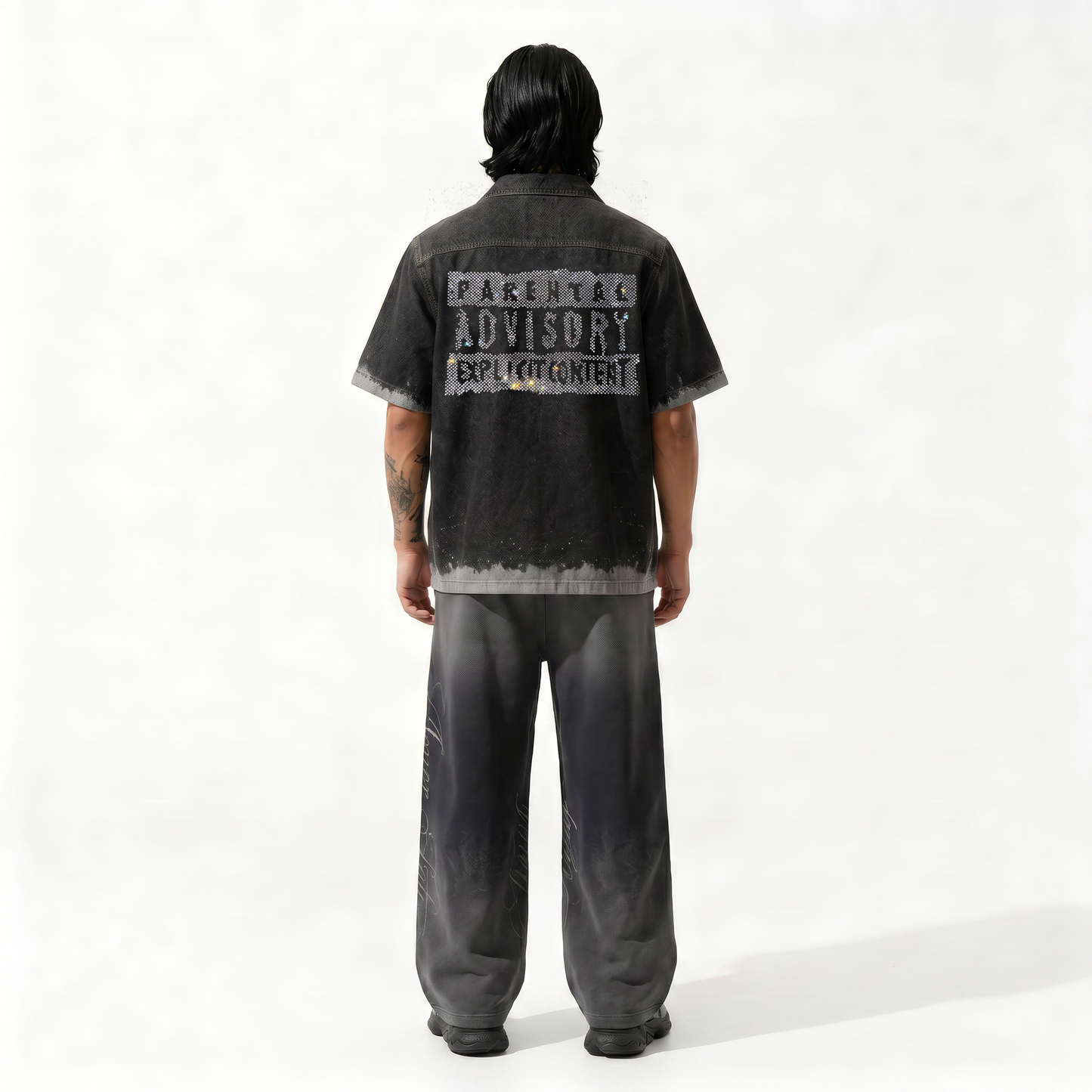 Black Advisory Denim Shirt — Stylera India