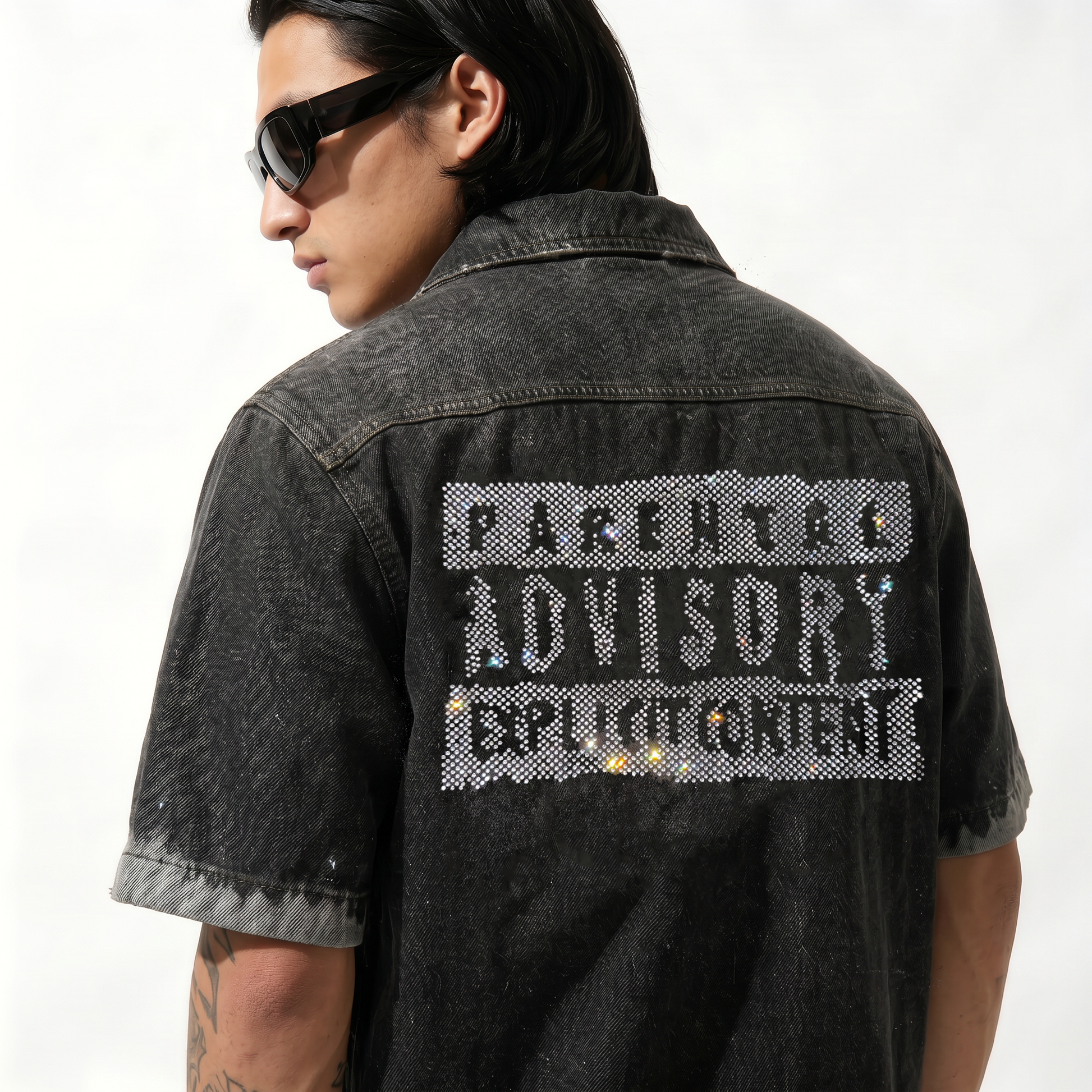 Black Advisory Denim Shirt — Stylera India