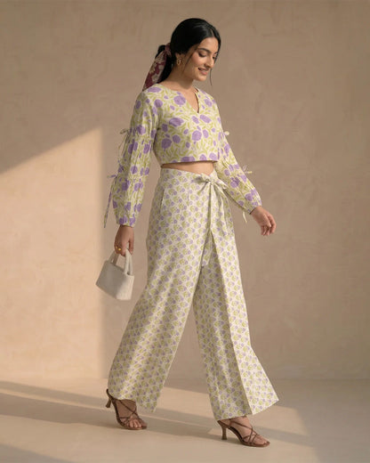 Yellow Floral Cotton Co-ord