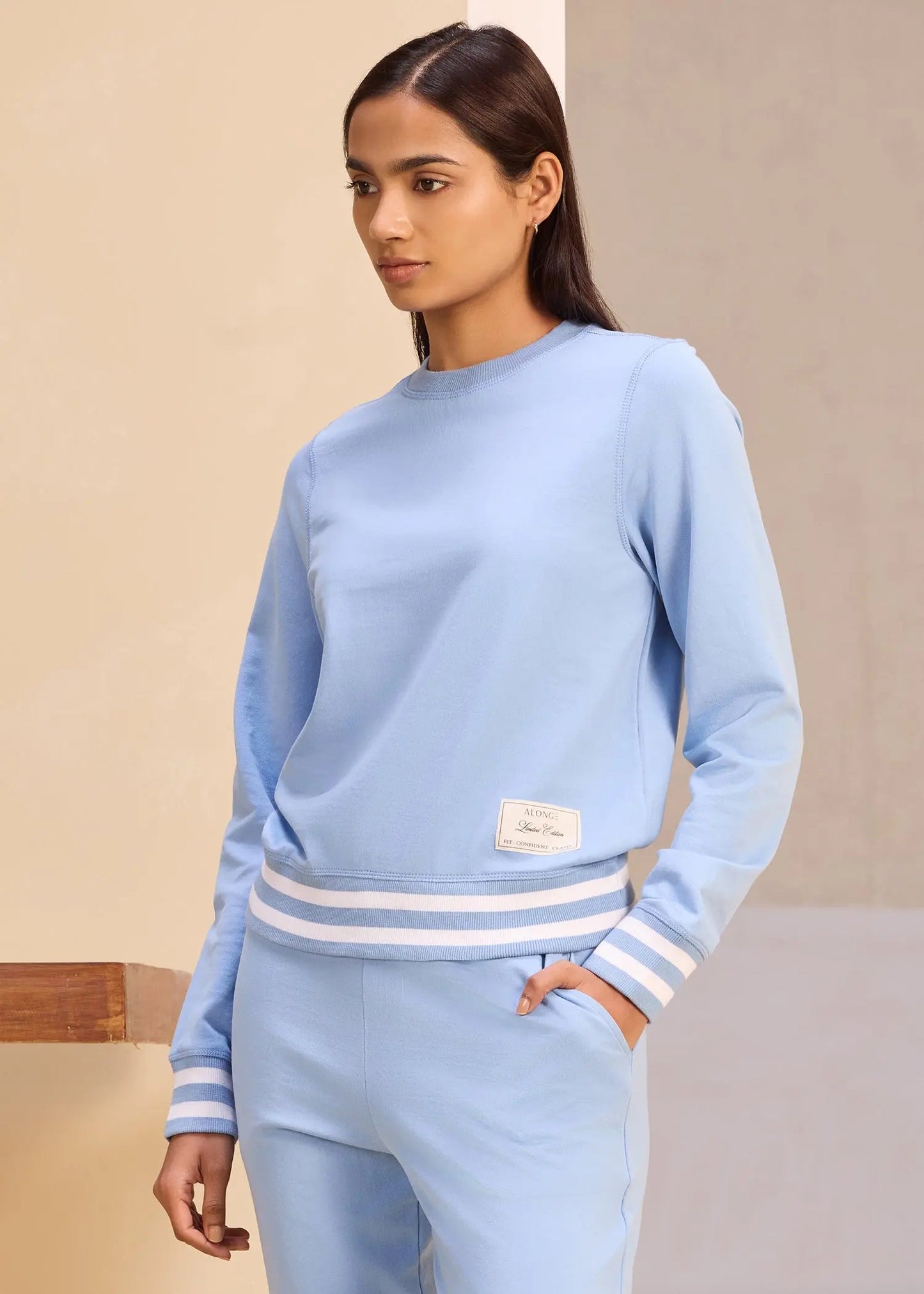 Yarn Dyed Rib iCotton Sweatshirt Alonge