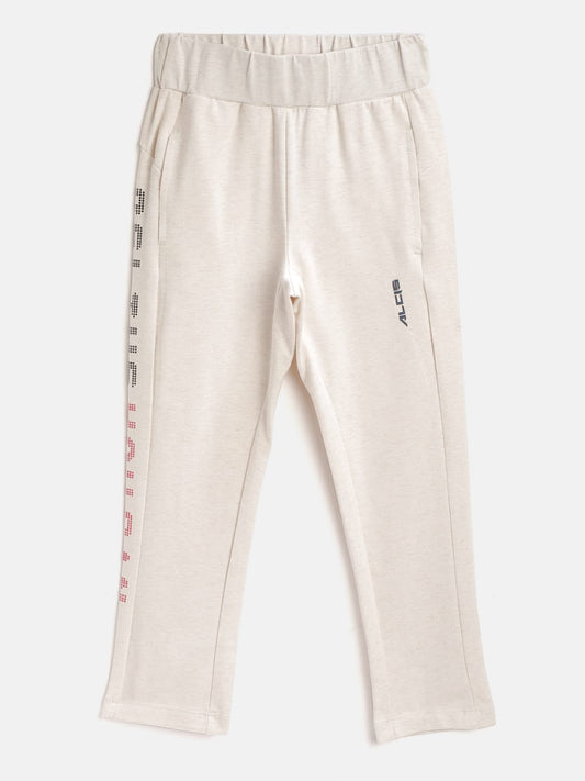 Alcis Girls Solid Grey Melange Joggers